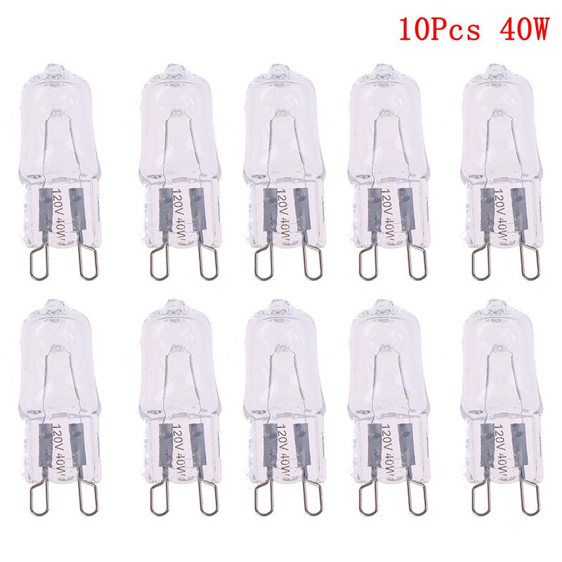 10 шт., галогенная лампа G9, 120 В, 25 Вт, 40 Вт, 60 Вт, Jcd G9