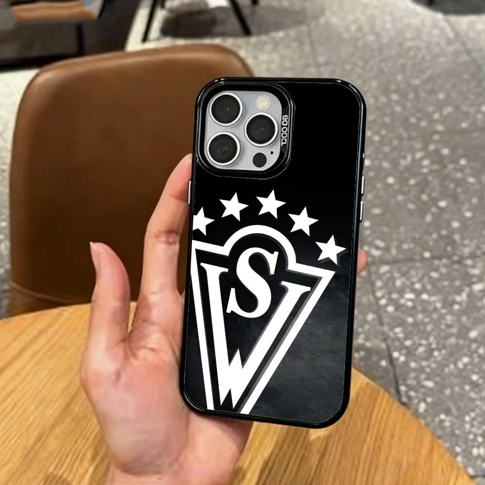 Cool S-Santiago W-Wanderers-1892 Phone Case For iPhone17,16,15,14,13,12,11 Plus,Pro Max Colored Silver Plated Inside Cover