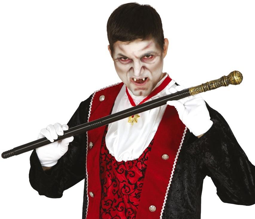 Vampire Lord Support Cane Black Halloween 80Cm