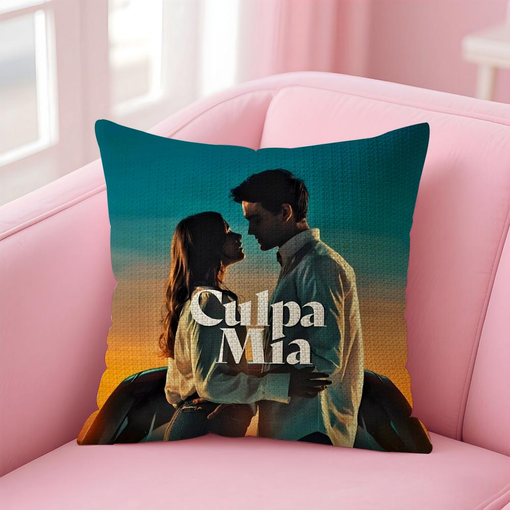 Сериал Моя вина Culpa Наволочка из натурального льна Двусторонняя печать Декоративная наволочка для дивана Домашний декор Подарок