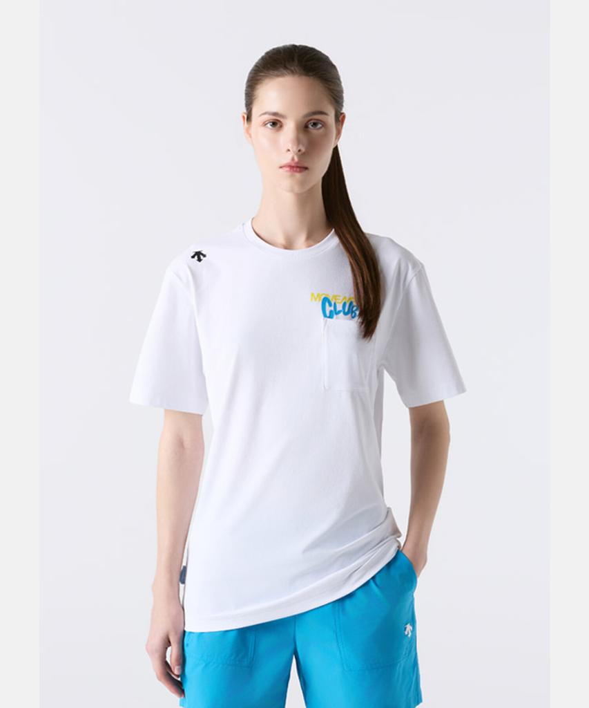 DESCENTE Movement Back Graphic Short Sleeve T-Shirt White Sr223Ets59