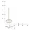Mayaj paper towel stand beige metal 16x33cm