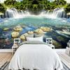 3D фотообои с водопадом, природный пейзаж, текущая вода, обои для гостиной, ТВ, стены, спальни, домашний декор, настенная роспись