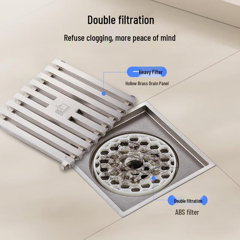 Submarine LTK40-10 Brass Nickel Shower Floor Drain