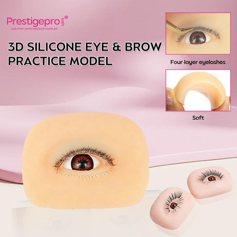 Beauty Tool One Pair Silicone Eye Module Practice Mannequin With Eyes for Lash Mannequin Eyelash Extension Training