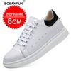 Luxury elevator shoes men women sneakers height increasing shoes invisible 8cm heighten sports shoes man taller lift white shoes