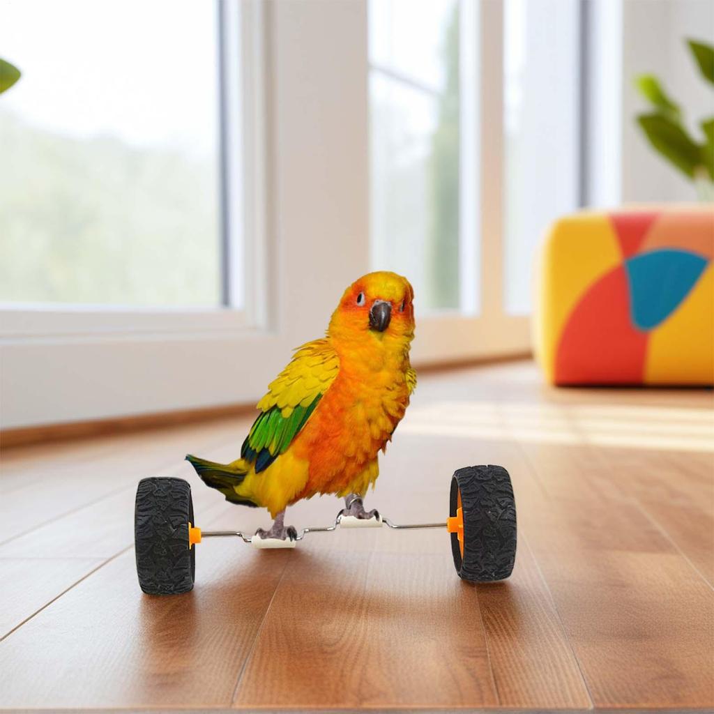 Parrot Balance Bike Row Roller Bird Cage Balancing Toy Cage Sports Supplies Cockatiels Balance Vehicle For Wood Perch Glass