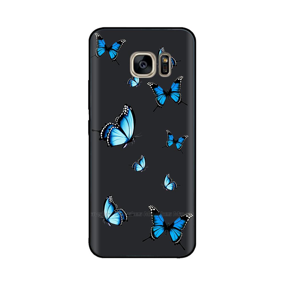Черный силиконовый чехол для Samsung Galaxy S6 Edge Чехол Мягкая ТПУ крышка для Samsung Galaxy S6 S 6 Edge Чехол Крышка Бампер Coque Para