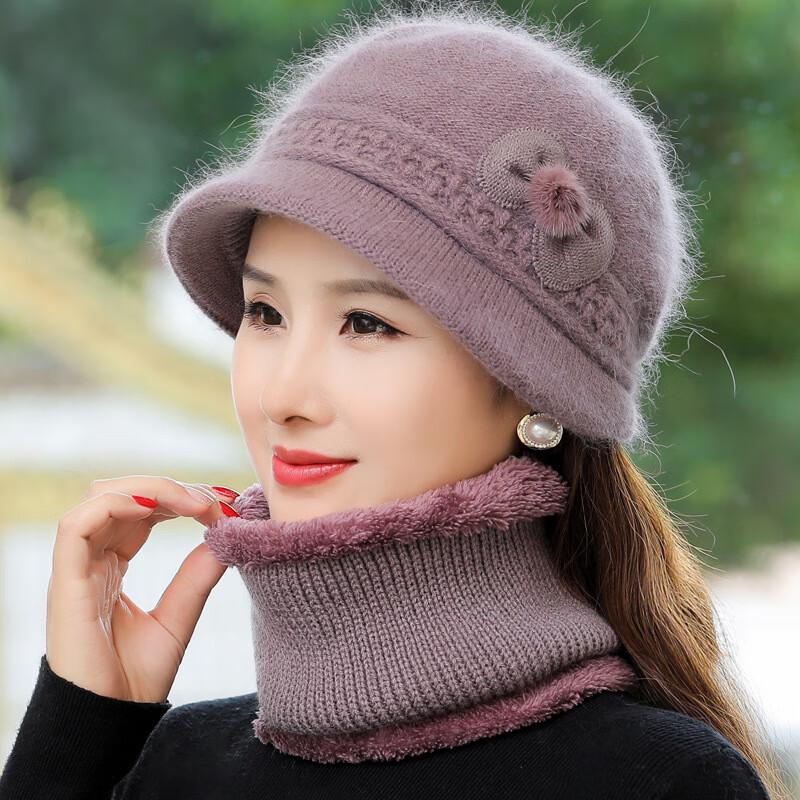 Women's Warm Bowknot Bucket Hat & Scarf Set