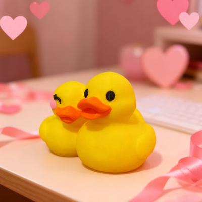 Фигурка пары уток на День святого Валентина, напечатанная на 3D-принтере, мультяшная статуэтка утки, свадебное украшение для праздничной вечеринки, украшение для рабочего стола дома или офиса
