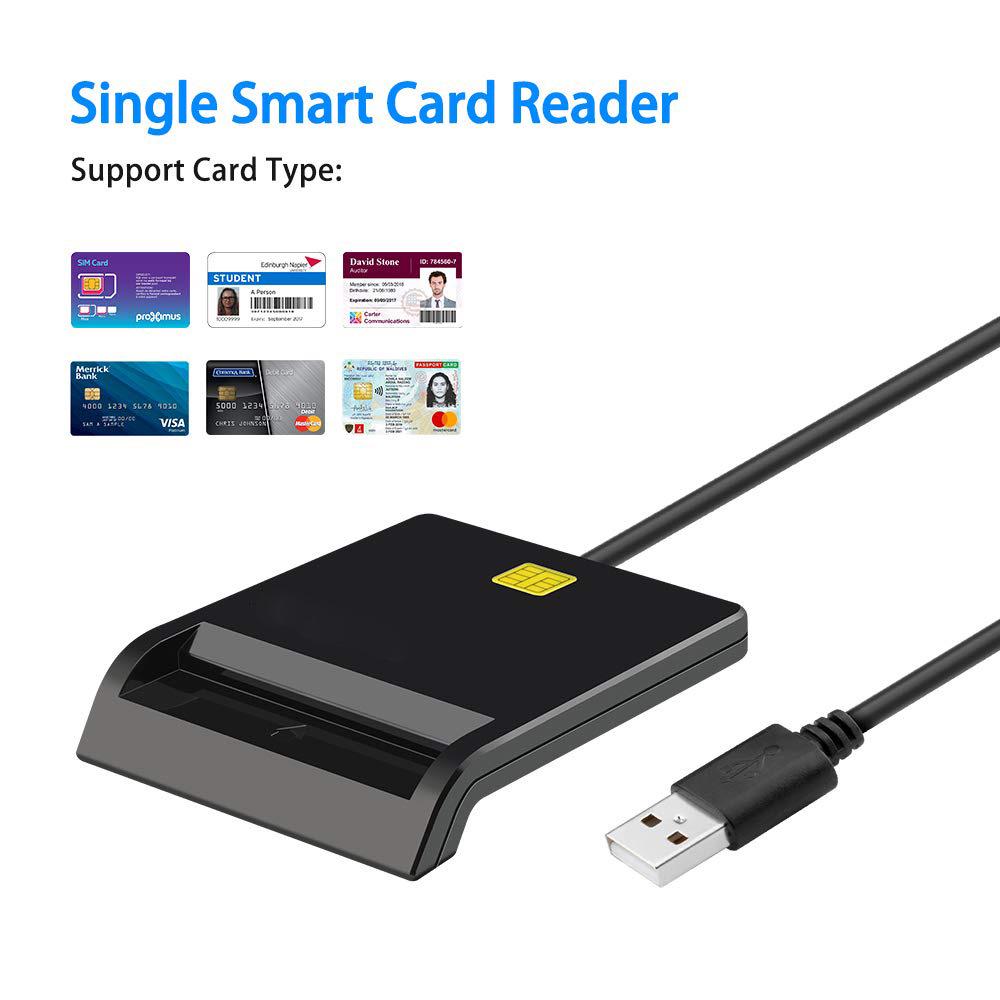 USB 2.0 Type-C считыватель смарт-карт: Универсальное решение для карт IC, банковских карт, SIM-карт, удостоверений личности и CAC