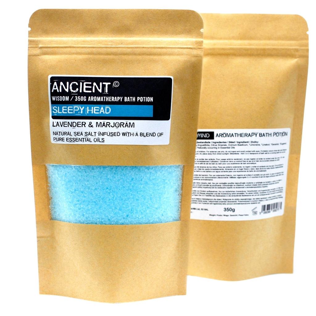 2x Aromatherapy Bath Salts Lavender Marjoram Sleepy Head 350g