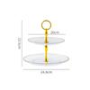 2/3 Layer Dessert Plate Gold Snack Platter New Cake Stand Fruit Tray  Party