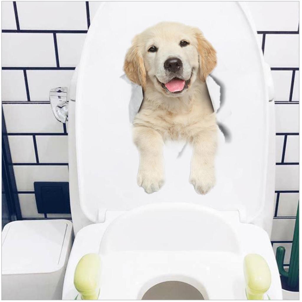 Наклейка на унитаз с изображением мультяшного кота, украшение для ванной комнаты и туалета, водонепроницаемая 3D-самоклеящаяся наклейка на крышку унитаза