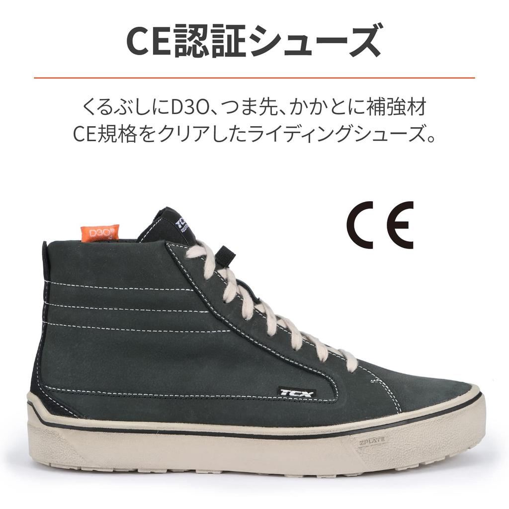 Daytona TCX Motorcycle Riding Genuine Leather CE 9405W Street 3 Size 19338 Shoes, (Grained Cowhide), Waterproof, Certified, Waterproof, Black, 24.0cm,