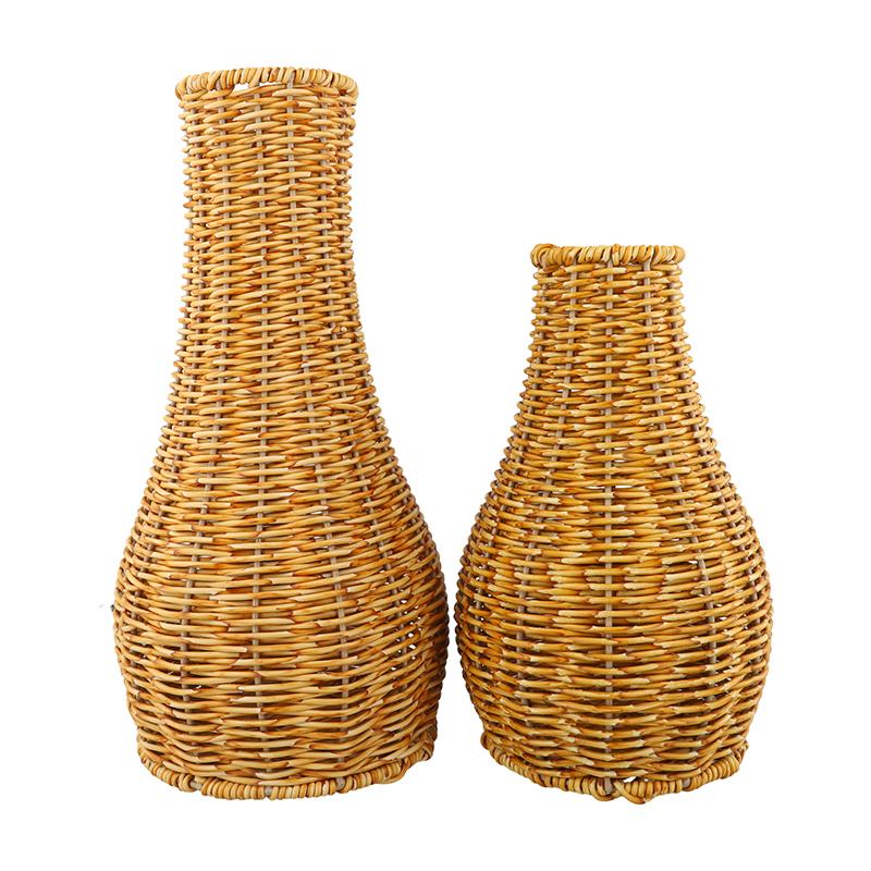 Hand Woven Vase Desktop Ornaments Imitation Vine DIY Flower Arrangement Home Art Decorations