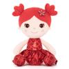Plush Toys New Fashion Girl Tina Fish Scale Red Skirt for Kids Soft Toys Girl‘s Birthday Gift 30 Cm