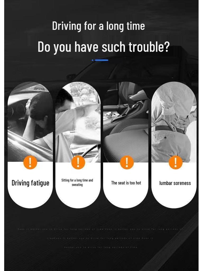 Дышащая поясничная подушка-поддержка для автомобиля и офиса - Универсальный размер, всесезонная подушка-спинка