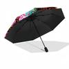 1pc Sturdy 8-Bone Auto Umbrella, Jack And Sally Nightmare Moonlight Umbrella, Digital Printed, Foldable Umbrella for On-the-Go Outdoor Use