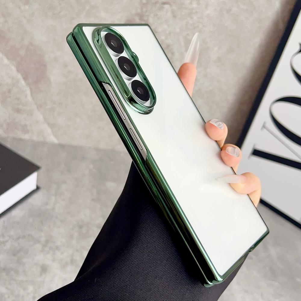 Гальванизированный прозрачный мягкий силиконовый чехол для Samsung Galaxy Z Fold 7 6 5 5G ультратонкий противоударный защитный чехол для Z Fold7