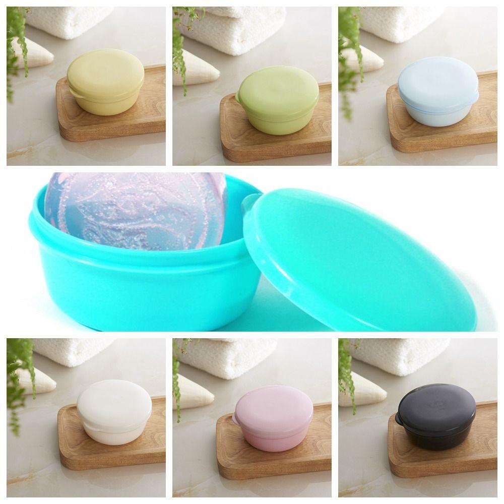 Круглый дорожный контейнер для мыла, самодренажный, портативная мыльница, туалет, душ