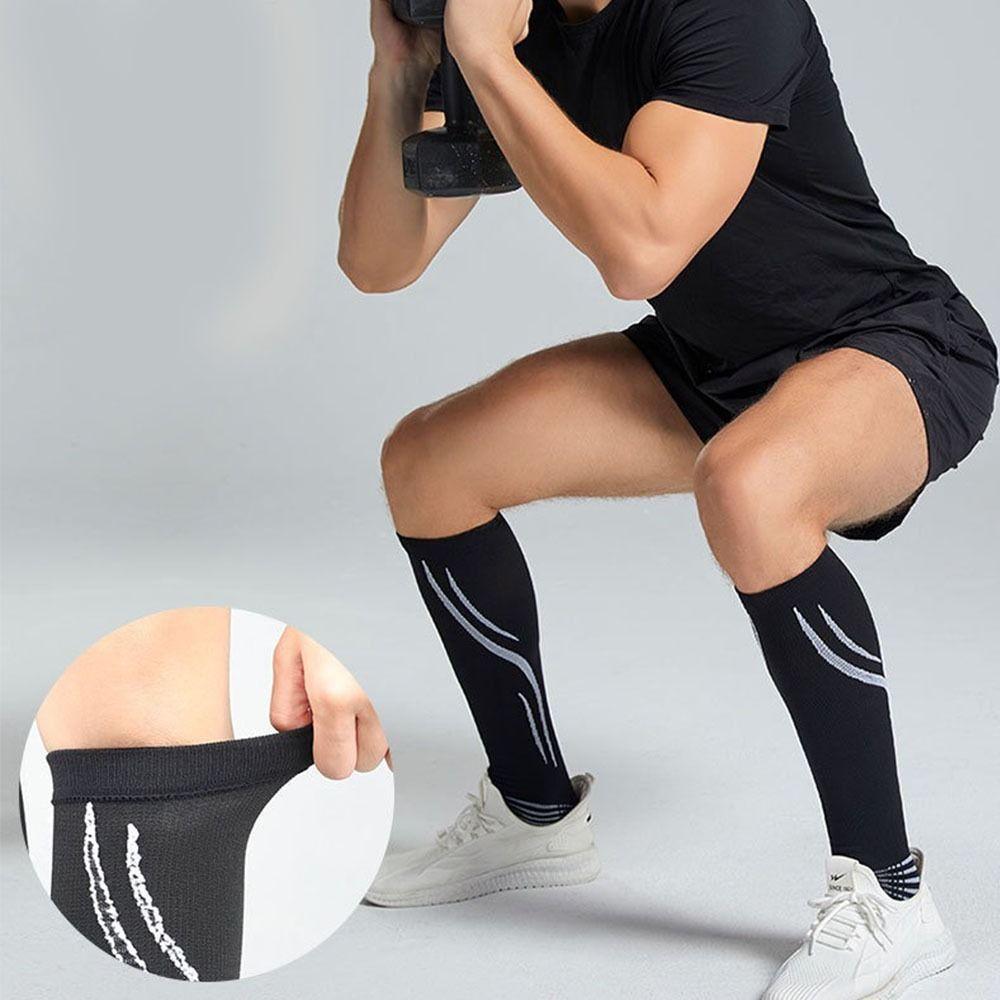 1 Pair Breathable Sport Calf Compression Sock Knee High High Elasticity Fitness Long Leg Socks Perspiration Comfortable