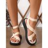New Large-size Set of Toe Thick-soled Roman Women's Sandals