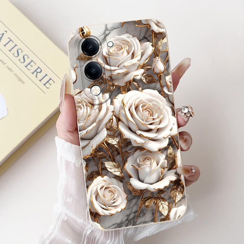 For Vivo Y04 Case V2430 Silicone Cute Cat Fashion Butterfly Flowers Love Painted Back Cover For Vivo Y04 4G Phone Case Bumper