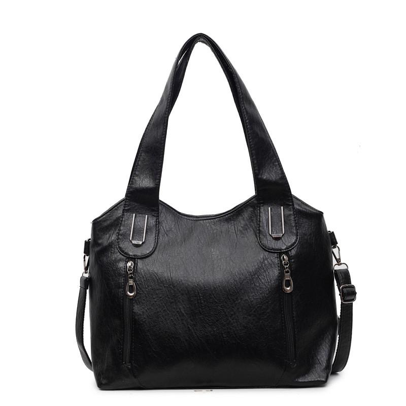 Solid Color Pu Tote Bag For Women With Large Capacity And Crossbody Style For Daily Use