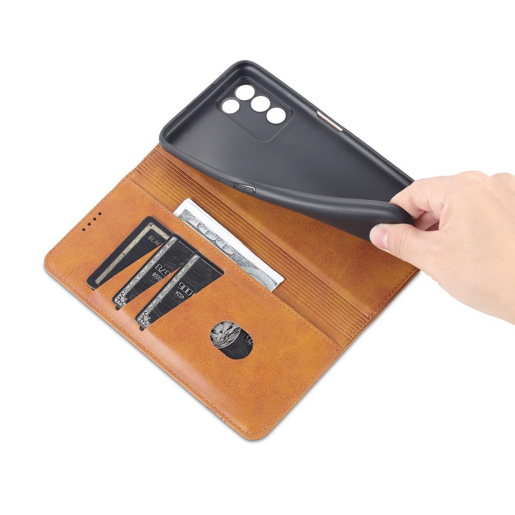 Роскошный магнитный адсорбционный кожаный чехол для OPPO Realme Q3s Q3 S Flip Cover Wallet Protective Case Capa Fundas Coque