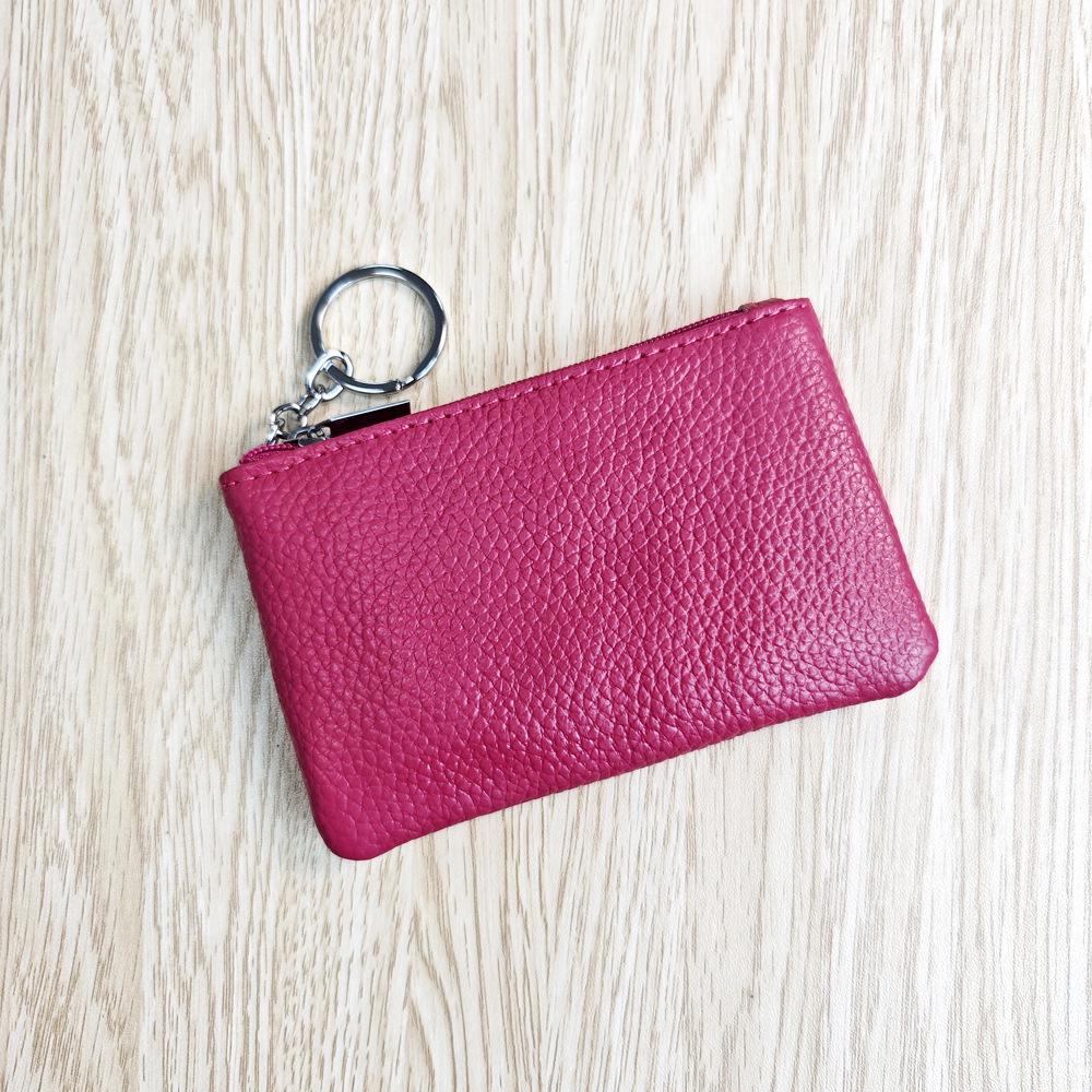 Кожаный кошелек для монет и ключница из коровьей кожи высшего качества - Мини-кошелек и визитница