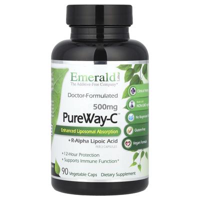 PureWay-C + R-альфа-липоевая кислота, 500 мг, 90 растительных капсул (250 мг на капсулу)