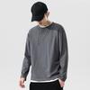 Men Long Sleeve T-Shirt Crew Neck Loose Fit Cotton Base Shirt Solid Color Casual Tee Shirt for Spring Autumn Casual Wear