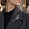 Rhinestone Lizard Jewelry Colorful Gecko Brooch, Vintage Animal Shape Lapel Retro Clothing Accessories Pin, Accessory for Women Men Jackets
