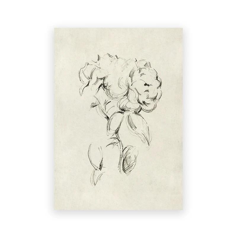 Летний пейзаж Винтажная картина маслом Холст Постер, Весенний Нейтральный Принт для Галерейной Стены, Ретро Зеленый Тон, Настенный Декор Фермерского Дома