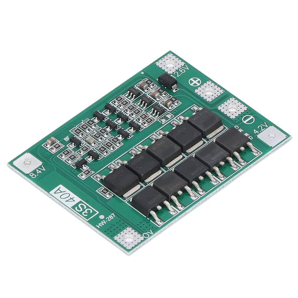 Плата защиты аккумулятора 3S 40A 18650 Литиевый элемент Модуль балансирующей зарядки 12,6 В?13.6V