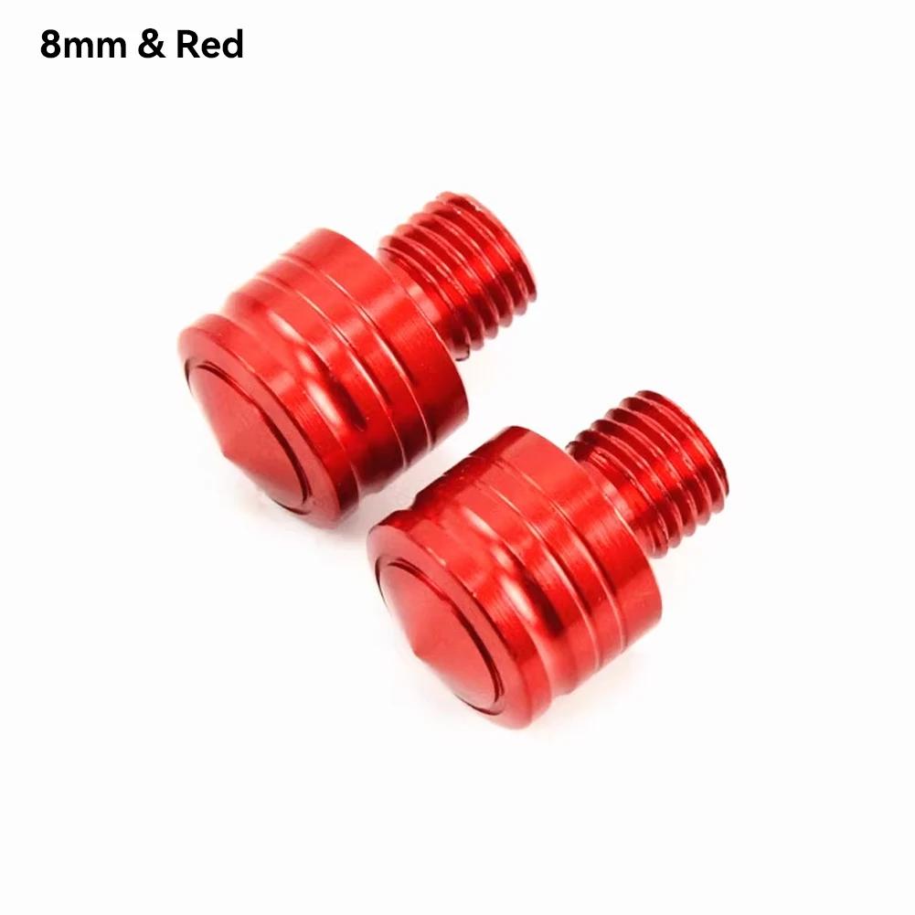 2 шт. M8 M10 мотоциклетные винты с ЧПУ для зеркала заднего вида из алюминия, заглушки для отверстий, винты, держатель зеркала заднего вида с защитой от ржавчины