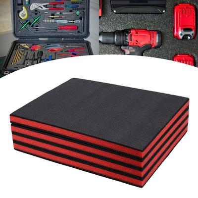 4 шт. Пенопластовые вставки для ящика с инструментами 19,69x15,75x1,38 дюйма Вырезаемая полиэтиленовая пенопластовая пластина для ящика с инструментами Жесткий кейс для ящика с инструментами Ящик для инструментов