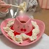 Тарелка для пельменей в ковбойской шляпе с тарелкой для соуса керамическая тарелка для обеда в девичьем стиле с тарелкой для уксуса тарелка с ячейками милая абстрактная тарелка