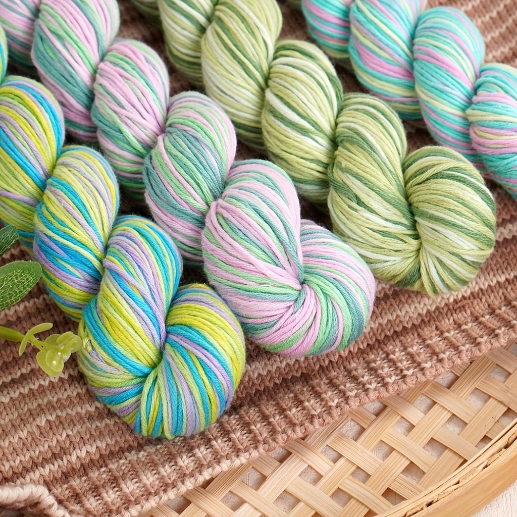 4-Pack Cotton Yarn 200g (4x50g ) Breathable Soft Woven Thread for Knitting Crochet Mixed Colors Lightweight for Sweaters Yarns