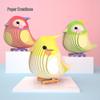 3D Little Bird Paper Puzzle - Interlocking Building Blocks Toy for Kids