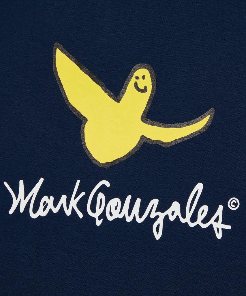 Mark Gonzales Футболка с графическим принтом ангела, короткий рукав - Темно-синяя