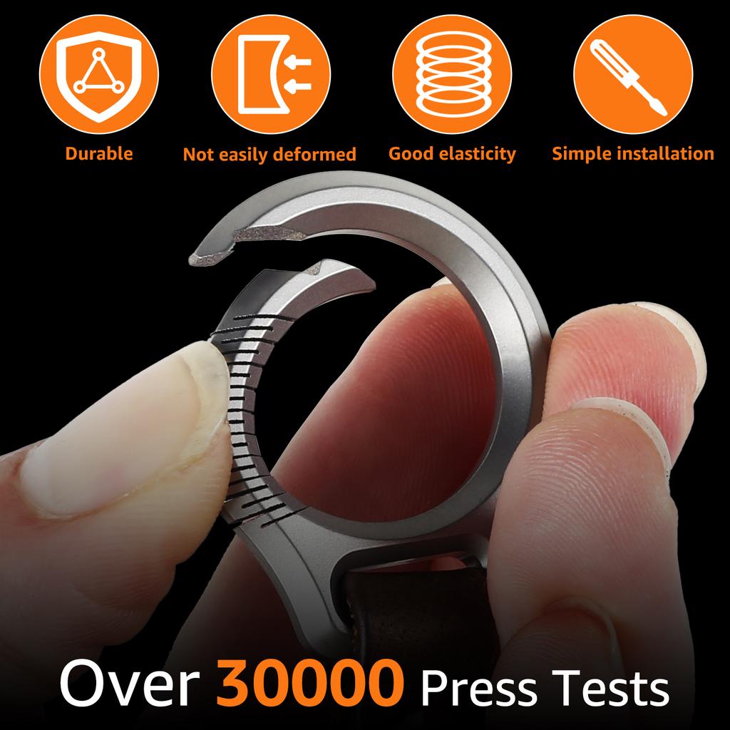 Leather Keychains Cowhide Car Keychain Titanium Metal Key Ring Luxury Men Fashion Keychain Personalized Creative Keychains Clip