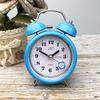 3in Fashionable Personalized Metal Bell Alarm Clock With Night Light Suitable For Students