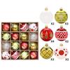 16pcs Champagne Gold White Christmas Balls Shatterproof Christmas Decorations  Home