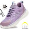 Steel Toe Safety Shoes Women Men Work Sneakers Anti-Puncture Breathable Work Shoes Women Protective Indestructible Shoes Female