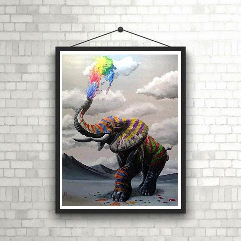 DIY Elephant 5D Diamond Painting Full Round Drill Animal Diamond Embroidery Cross Stitch Kits Wall Art Home Decor Drop&shiping