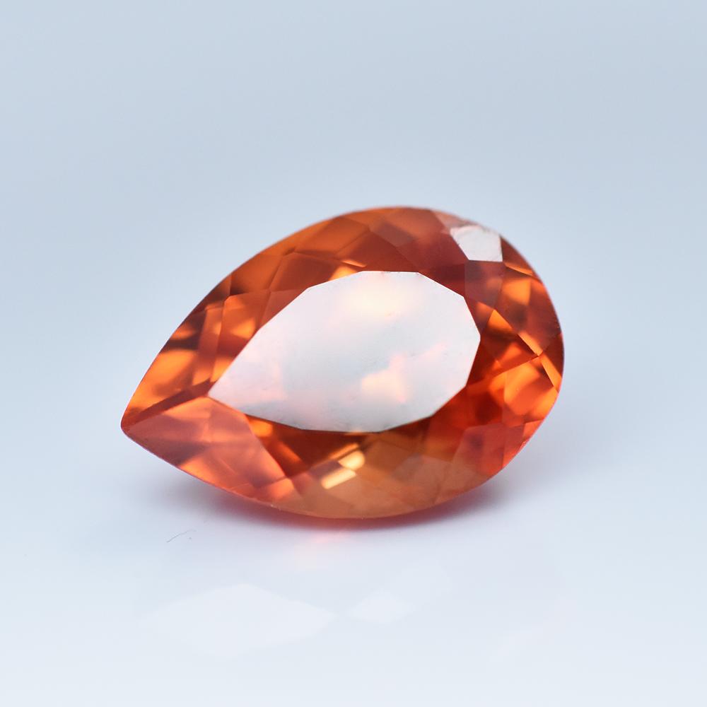 Natural Orange Sapphire Loose Gemstone Ceylon 7.00 ct Pear Shape September Birthday Birthstone