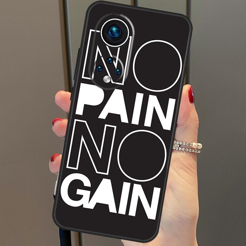No Pain No Gain Gym Case For Honor X8a X9a X7a X6a X7 X8 X9 X9b X8b Honor 90 70 50 10 Lite Magic 6 5 Pro Cover