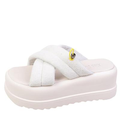 Модные тапочки женские летние 2024 года, новые кроссовки All-match с утолщенной подошвой, корейская версия, домашняя и уличная одежда, сандалии, шлепанцы